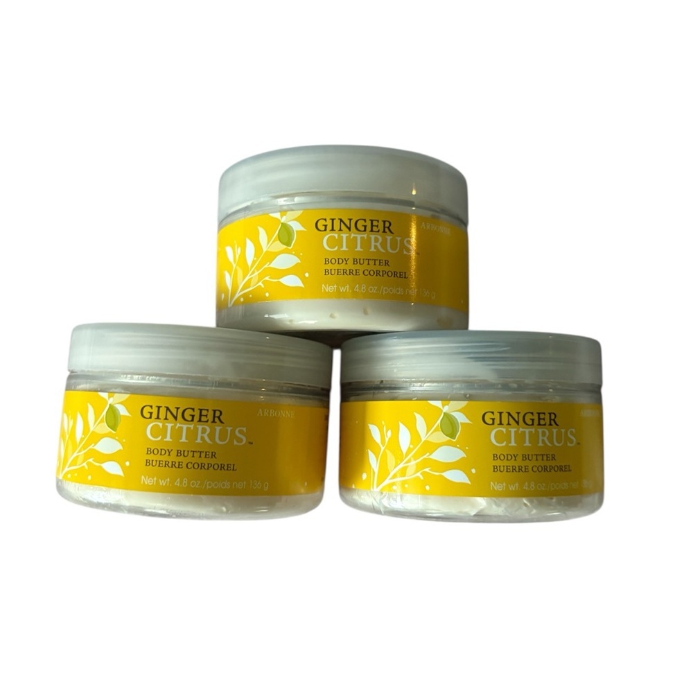 Arbonne Ginger Citrus Body Butter Set of 3 NEW